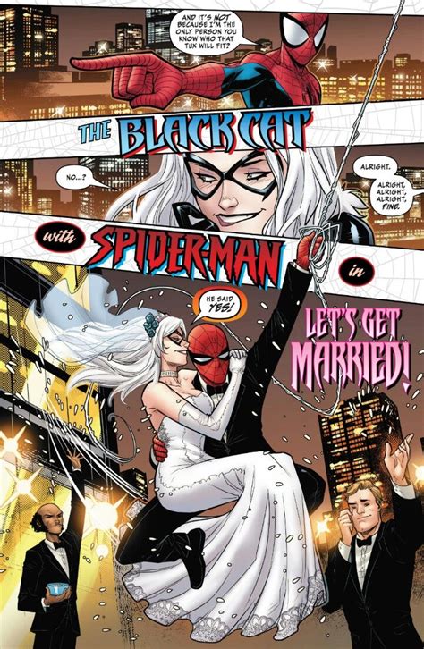 spiderman and blackcat|spider-man and black cat wedding.